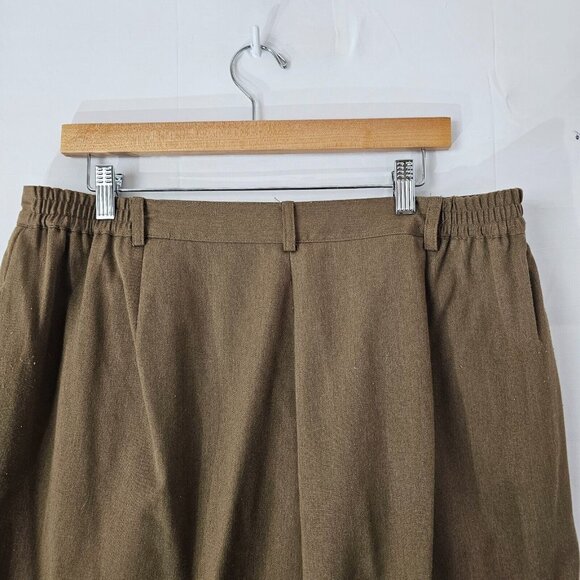 Vintage Spiegel For You Dress Pants Womens 20 36x28 Brown Tweed Office Bottoms - Picture 9 of 9